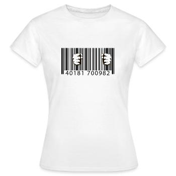 Prison Barcode - Frauen T-Shirt - Weiß - Vorne - AI Model Female 172 dark (172cm)