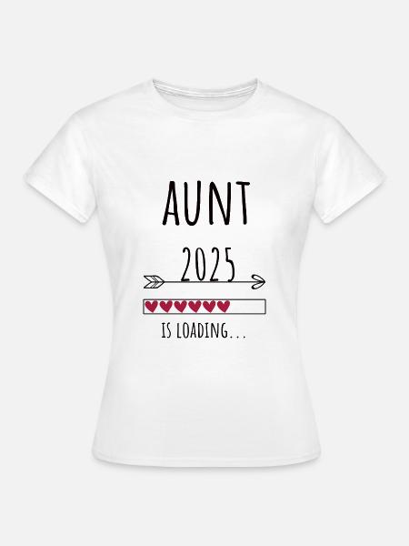 Schwangerschaft Tante Babyglück Geschenk - Frauen T-Shirt - Weiß