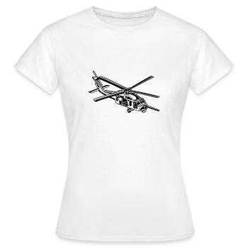 Helicopter / helicopter 01_black - Women's T-Shirt - white - Front - AI Model Female 172 dark (172cm)