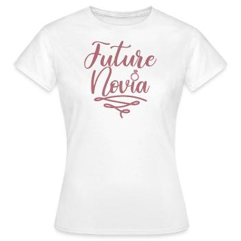 Future Novia Girlfriend Engagement Wedding Gift - Women's T-Shirt - white - Front - AI Model Female 172 dark (172cm)