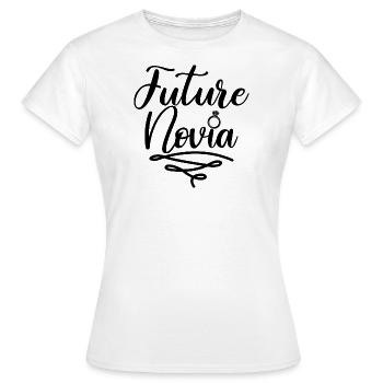 Future Novia Girlfriend Engagement Wedding Gift - Women's T-Shirt - white - Front - AI Model Female 172 dark (172cm)