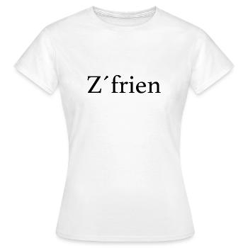 Satisfaction Satisfied Z'frien - Women's T-Shirt - white - Front - AI Model Female 172 dark (172cm)