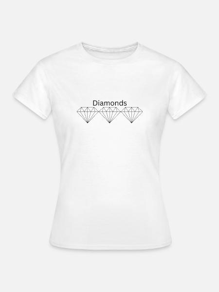 Diamonds - Frauen T-Shirt - Weiß