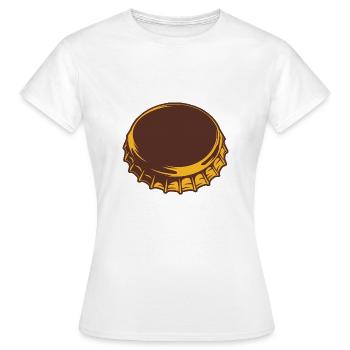 Bouchon de bouteille - T-shirt Femme - blanc - Devant - AI Model Female 172 dark (172cm)