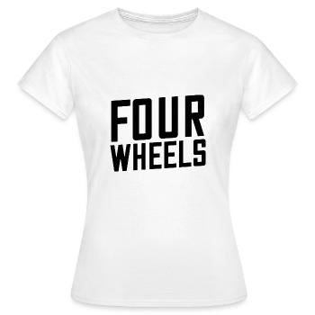 Four wheels - Women's T-Shirt - white - Front - AI Model Female 172 dark (172cm)
