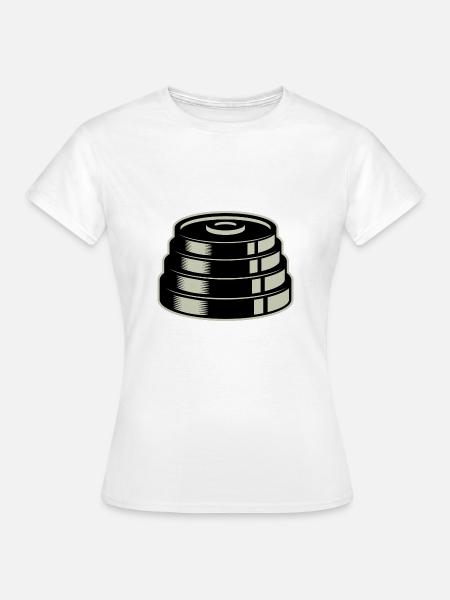 Gewicht Hantel - Frauen T-Shirt - Weiß