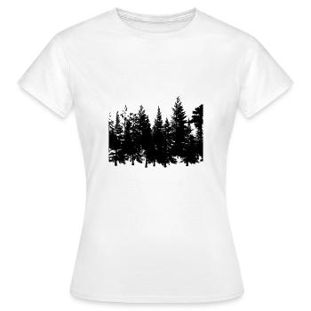 Contour de la forêt - T-shirt Femme - blanc - Devant - AI Model Female 172 dark (172cm)