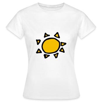Sun - Women's T-Shirt - white - Front - AI Model Female 172 dark (172cm)