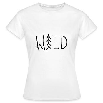Wild oder Wald? - Frauen T-Shirt - Weiß - Vorne - AI Model Female 172 dark (172cm)