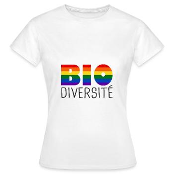 LGBT Bio diversity - Women's T-Shirt - white - Front - AI Model Female 172 dark (172cm)