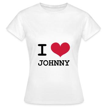 I Love Johnny ! - T-shirt Femme - blanc - Devant - AI Model Female 172 dark (172cm)