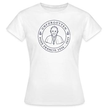 Le pape François - T-shirt Femme - blanc - Devant - AI Model Female 172 dark (172cm)
