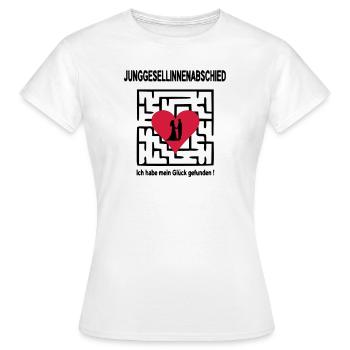 Junggesellinnenabschied – Labyrinth Irrgarten - Frauen T-Shirt - Weiß - Vorne - AI Model Female 172 dark (172cm)