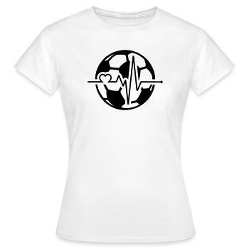 Ich Liebe Fußball Puls Fußball Fußballmannschaft - Frauen T-Shirt - Weiß - Vorne - AI Model Female 172 dark (172cm)
