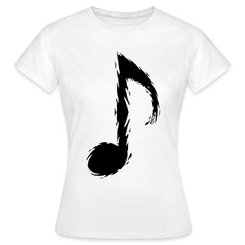 Music Note Black Musical Note - Women's T-Shirt - white - Front - AI Model Female 172 dark (172cm)