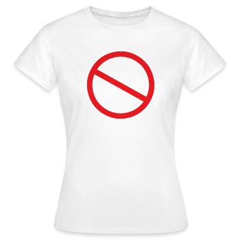 non non! barré - T-shirt Femme - blanc - Devant - AI Model Female 172 dark (172cm)