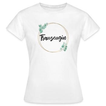 trauzeugin - Frauen T-Shirt - Weiß - Vorne - AI Model Female 172 dark (172cm)