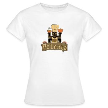 POLENTA - Frauen T-Shirt - Weiß - Vorne - AI Model Female 172 dark (172cm)