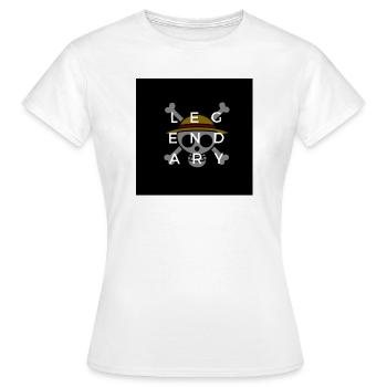Collection légendaire - Drapeau de chapeau de paille - T-shirt Femme - blanc - Devant - AI Model Female 172 dark (172cm)