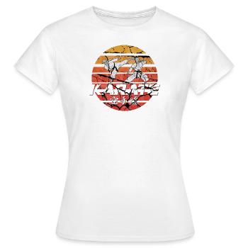 Karate Vintage Old School - Women's T-Shirt - white - Front - AI Model Female 172 dark (172cm)