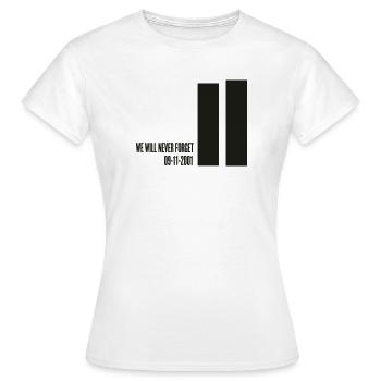 ATTACKS September 11 - Women's T-Shirt - white - Front - AI Model Female 172 dark (172cm)