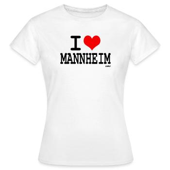 J'aime Mannheim - j'aime - T-shirt Femme - blanc - Devant - AI Model Female 172 dark (172cm)