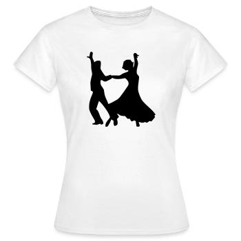 danse de danse de couples de danse - T-shirt Femme - blanc - Devant - AI Model Female 172 dark (172cm)