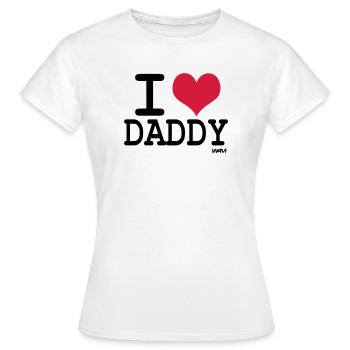 j'aime le papa par wam - T-shirt Femme - blanc - Devant - AI Model Female 172 dark (172cm)