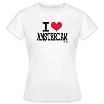 i love amsterdam by wam - Frauen T-Shirt - Weiß - Vorne - AI Model Female 172 dark (172cm)