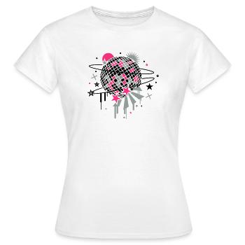 Disco Kugel - Frauen T-Shirt - Weiß - Vorne - AI Model Female 172 dark (172cm)