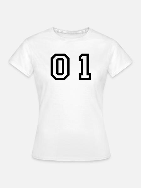 Nummer - 01 - zero one - Frauen T-Shirt - Weiß