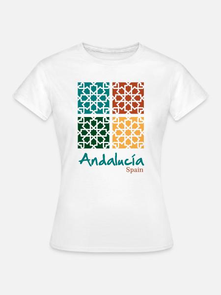 Andalusian Tiles 5 - Frauen T-Shirt - Weiß