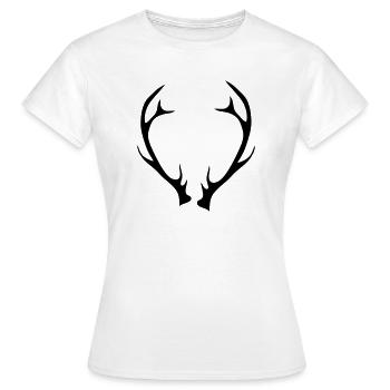 An antler - Women's T-Shirt - white - Front - AI Model Female 172 dark (172cm)