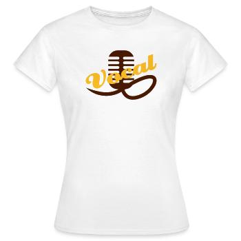 Gesang - Frauen T-Shirt - Weiß - Vorne - AI Model Female 172 dark (172cm)