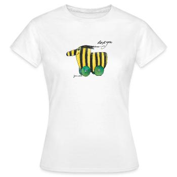 Janosch Tigerente Love You - Frauen T-Shirt - Weiß - Vorne - AI Model Female 172 dark (172cm)