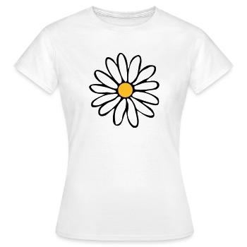 Margeriten - Frauen T-Shirt - Weiß - Vorne - AI Model Female 172 dark (172cm)