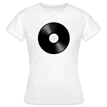 vinyle de phonographe disque platine DJ - T-shirt Femme - blanc - Devant - AI Model Female 172 dark (172cm)