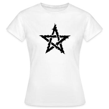The pentagram - Women's T-Shirt - white - Front - AI Model Female 172 dark (172cm)