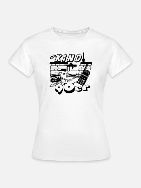 90er Party , Mottoparty , Mauerfall Edition (25) - Frauen T-Shirt - Weiß