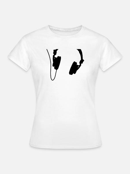 Headphones - Frauen T-Shirt - Weiß