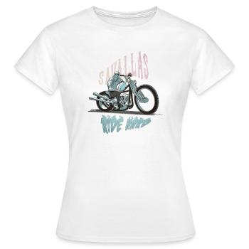 Ride Hard - T-shirt Femme - blanc - Devant - AI Model Female 172 dark (172cm)
