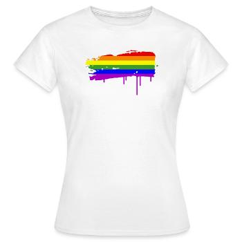 Le drapeau arc en ciel - T-shirt Femme - blanc - Devant - AI Model Female 172 dark (172cm)
