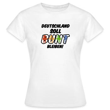 Buntes Deutschland Geschenk - Frauen T-Shirt - Weiß - Vorne - AI Model Female 172 dark (172cm)