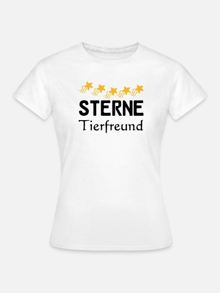 Sterne Tierfreund Geschenk - Frauen T-Shirt - Weiß