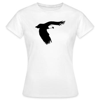 Adler im Flug - Frauen T-Shirt - Weiß - Vorne - AI Model Female 172 dark (172cm)