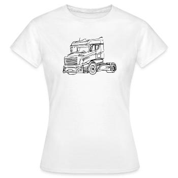 LKW Brummi - Frauen T-Shirt - Weiß - Vorne - AI Model Female 172 dark (172cm)