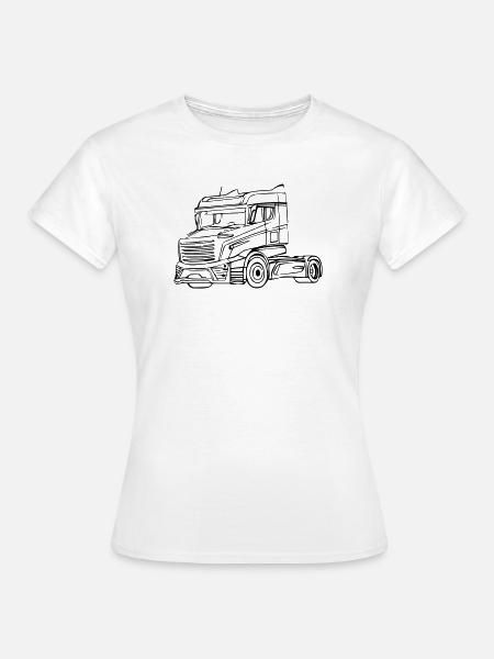 Vrachtwagen Brummi - Vrouwen T-shirt - wit