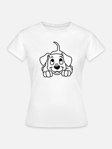 Ein kleiner Welpe - Frauen T-Shirt - Weiß