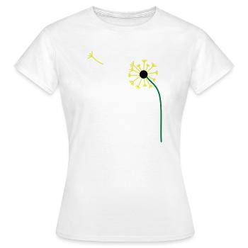 Pissenlit,Pissenlit,Renoncule, ✔ - T-shirt Femme - blanc - Devant - AI Model Female 172 dark (172cm)