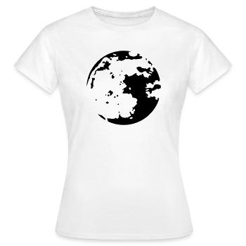 Pochoir d'une lune - T-shirt Femme - blanc - Devant - AI Model Female 172 dark (172cm)